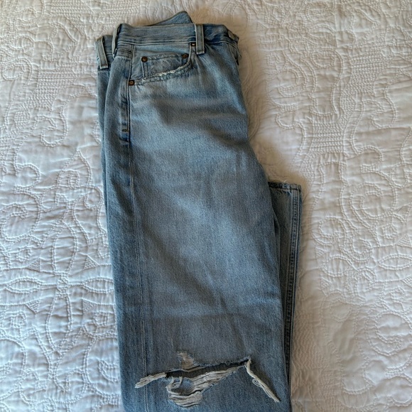 Agolde Riley High Rise Straight Crop Jeans - Picture 6 of 7